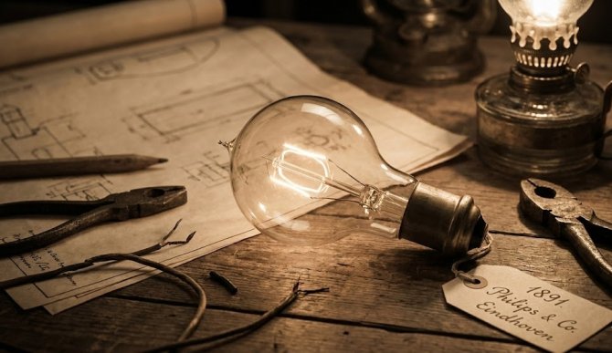 Istoria mărcii Philips și primele becuri produse &icirc;n Eindhoven, Olanda, &icirc;n 1891
