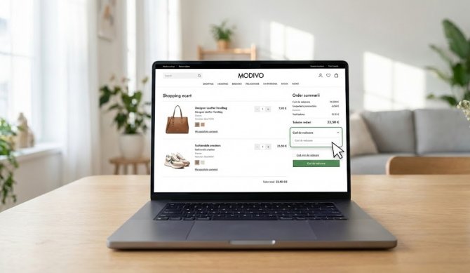 Ghid pentru aplicarea codului de reducere &icirc;n coșul Modivo pentru haine de marcă mai ieftine